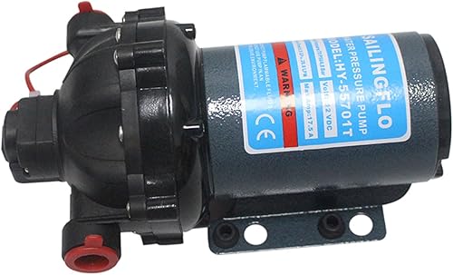 Miniatura 3 de Juego de bomba de agua de lavado de yate, bomba de diafragma de presión de agua eléctrica de 12 voltios 70 PSI 22.5LMin 5.5 GPM 5 cámaras con