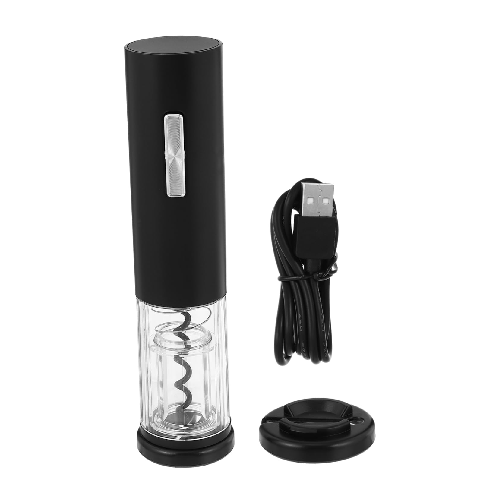 PRETYZOOM Electric Wine Opener Set Rechargeable Automatic Corkscrew Plastic for Home Catering Bar