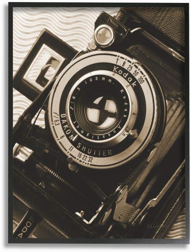 Stupell Industries Vintage Camera Body Lens Sepia Antique Photograph
