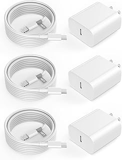 iPhone Fast Charger, 3 Pack 10FT Long [Apple MFi Certified] USB C to Lightning Quick Charge Data Sync Cable with 20W Type C iPhone Charger Fast Charging Block for iPhone 14 13 12 11 Pro Max XS XR X 8…