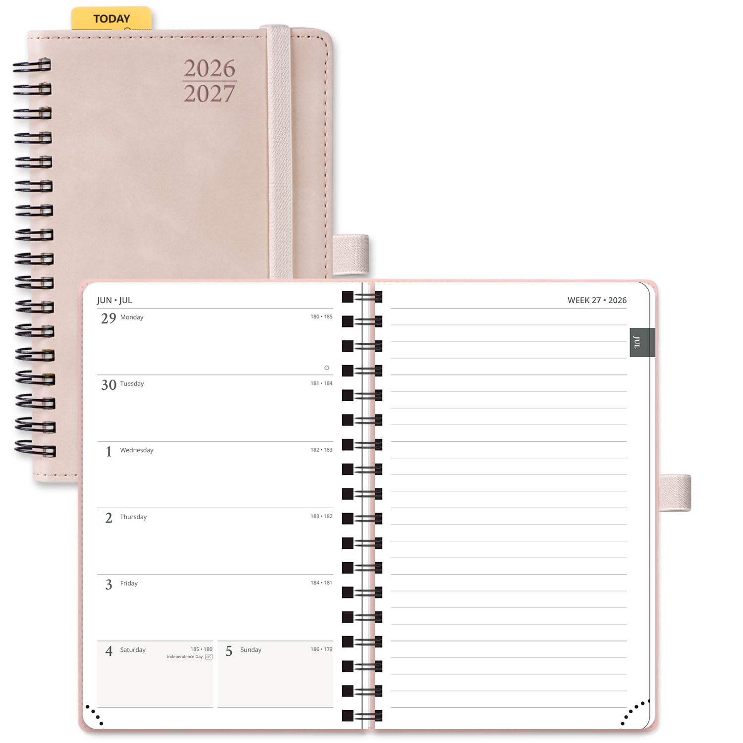 POPRUN Pocket Planner 2026-2027, Small Pocket Calendar for Purse 4" x 6.25" โ image 1