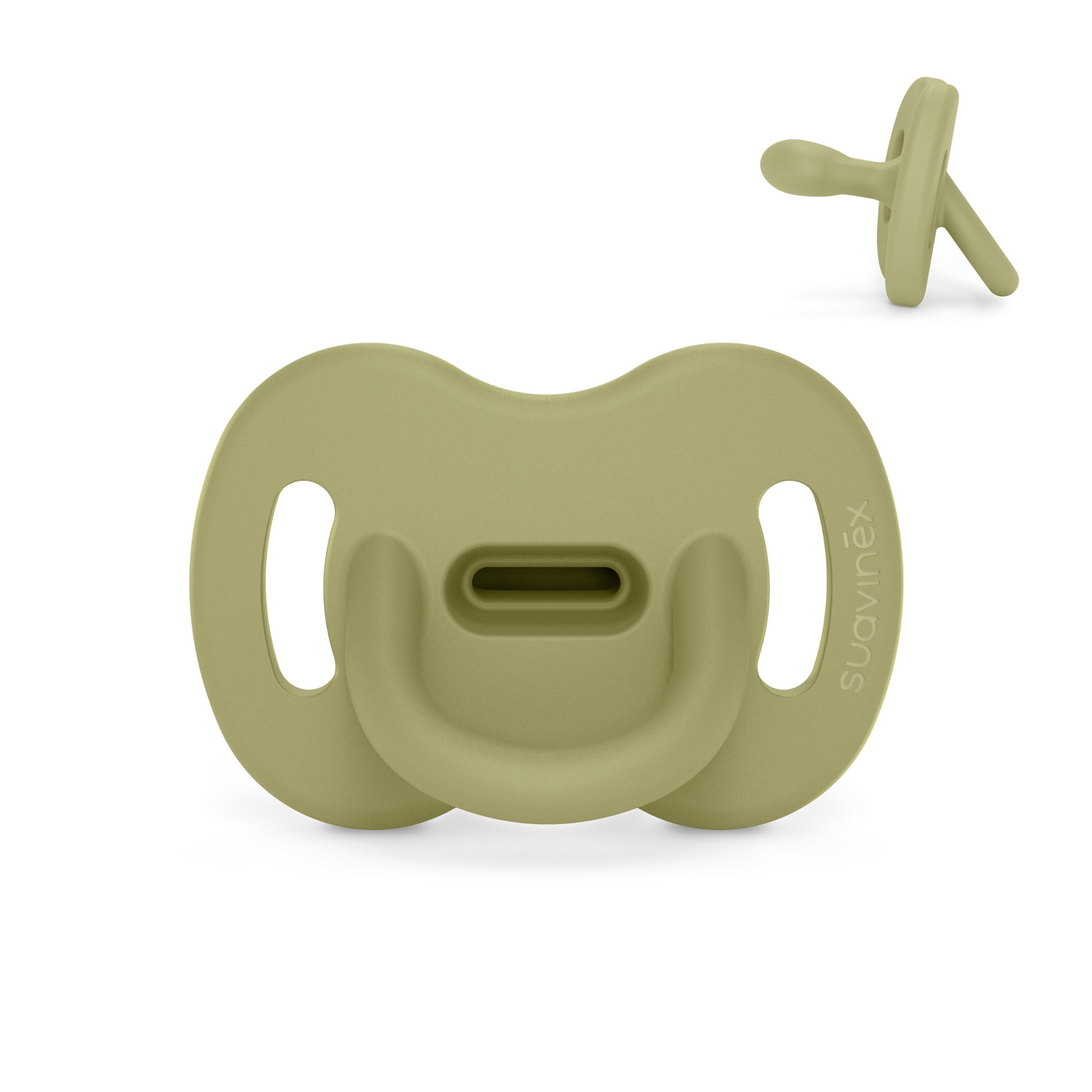 Suavinex, Ciuccio Tutto in Silicone, per Bambini 0/6 Mesi, Ciuccio con Tettarella Simmetrica Sx Pro, Super Morbido e Flessibile, Ideale per Dormire, Color Essence, Turtle Green