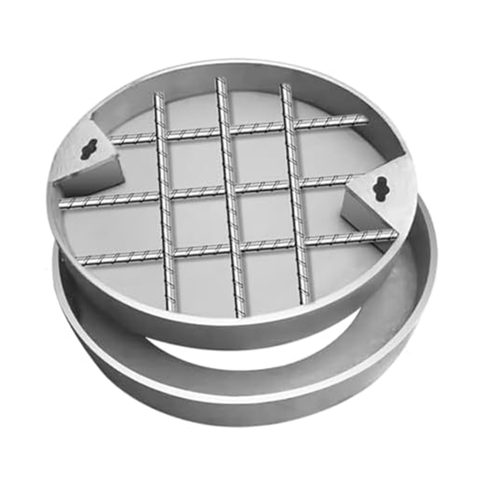 Invisible Manhole Cover - Embedded Stainless Steel Access Lid & Frame 400x400mm (15.7x15.7in) -Sleek Design for Seamless Landscaping & Easy Maintenance