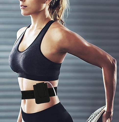 Miniatura 4 de Cinturón de cintura con soporte para bomba de insulina  Compatible con tSlimtSlim X2  Funda ajustable para bomba diabética  Cinturón de bomba de