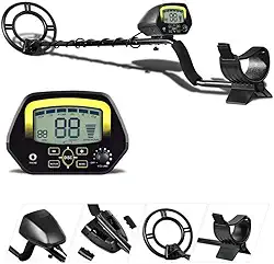 Detector de metais subterrâneo portátil para crianças e adultos - LCD de alta sensibilidade disparador rápido detector de ouro detector de ouro para iniciantes, caçadores de tesouros com
