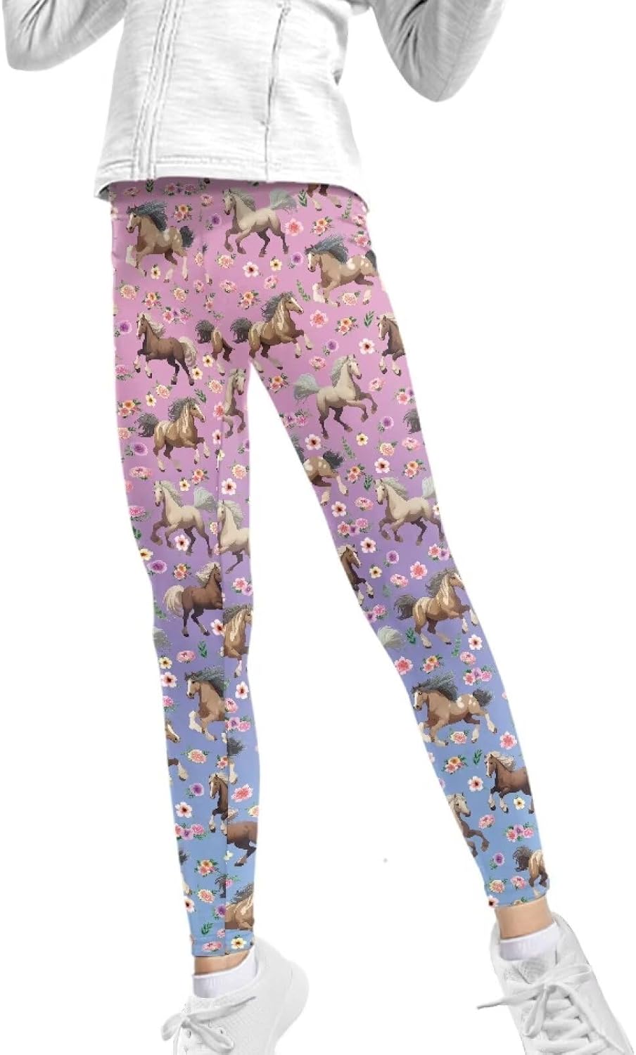 Girls Active Leggings Trousers Tummy Control Dance Yoga Leggings Tights