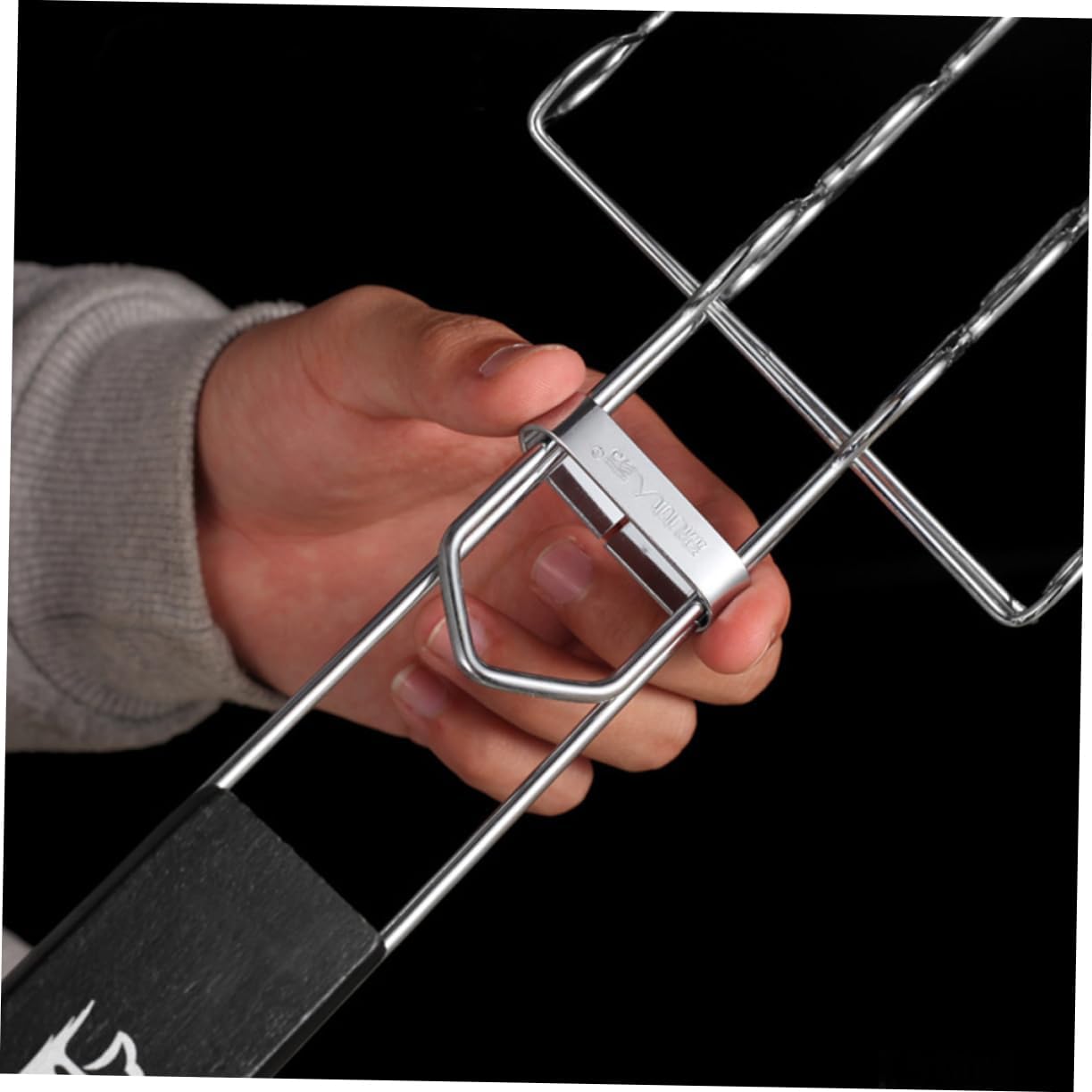 Stainless Steel Barbecue Mesh Bbq Rolling Basket Basket for Grilling Accessories Outdoor Grill Supplies