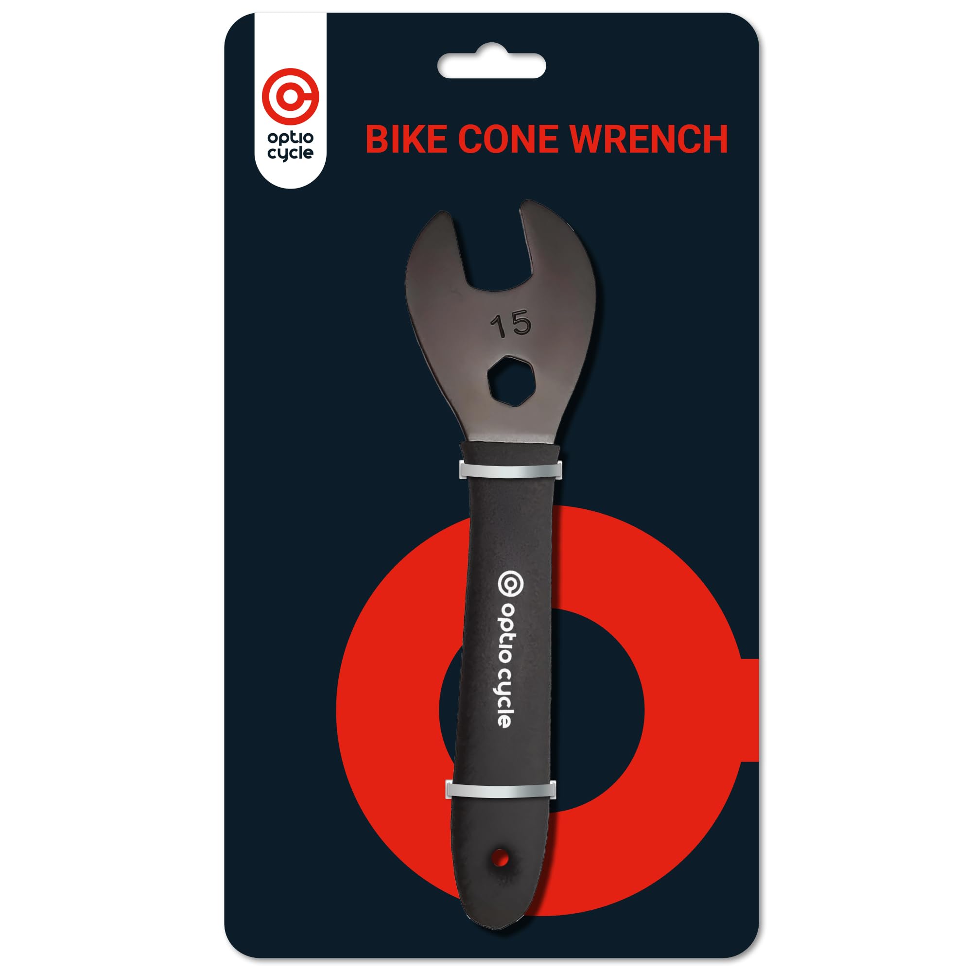 Optio Cycle Cone Spanners For Bicycle Cone Spanner 15Mm – Precision Pedal Spanner For Bicycle Maintenance | Durable With Non-Slip Grip For Easy Pedal & Hub Adjustments