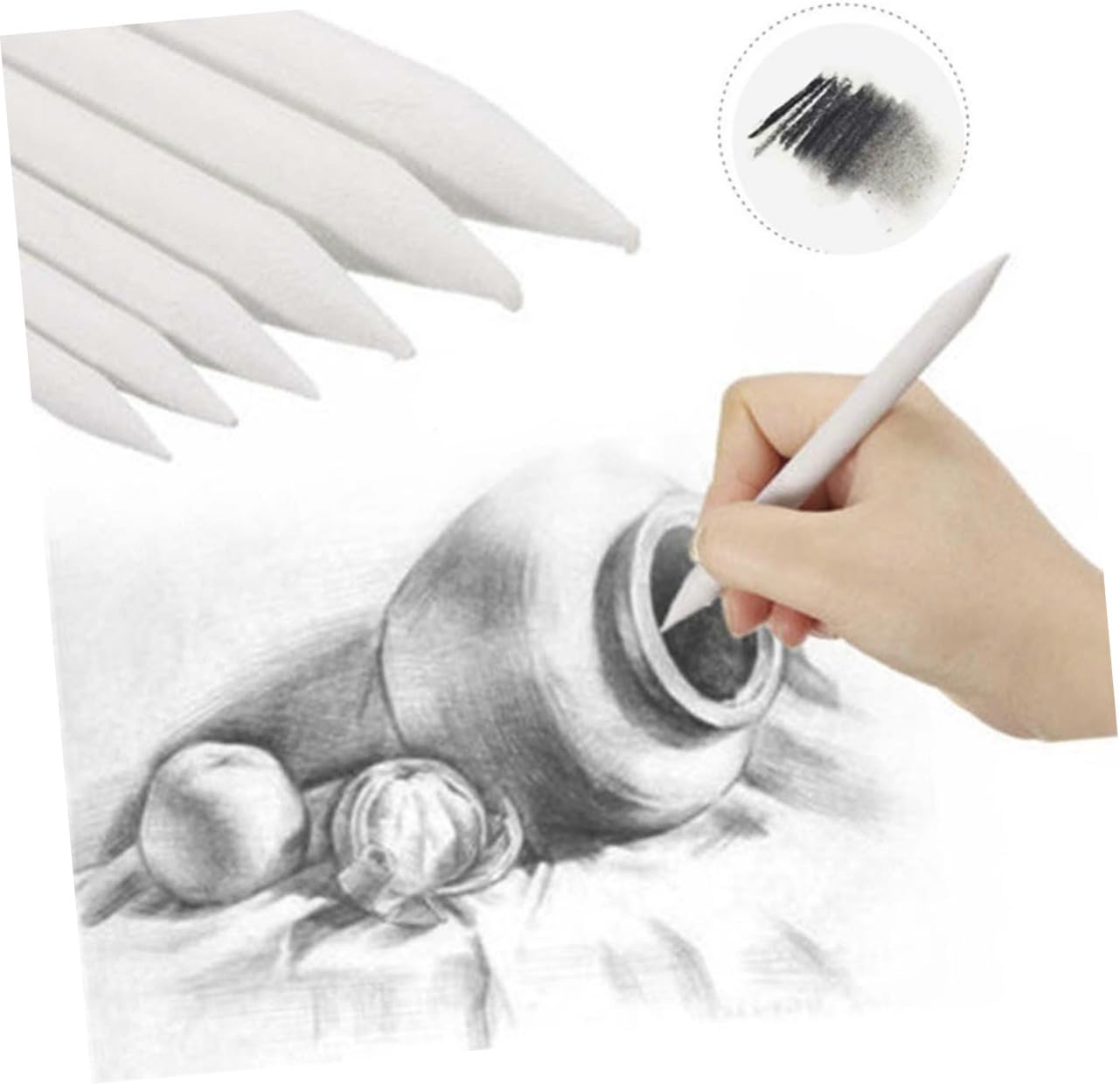 54pcs Double-ended Shading Pencils for Drawing Art Supplies Paper Blending Stumps Tortillions for Sketching