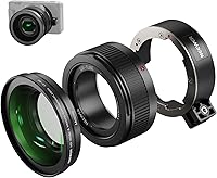Vista 1 de NEEWER Lente gran angular compatible con Sony ZV-1 II (ZV-1 M2), 2 en 1 HD 0.709 in gran angular + lente macro adicional 10X con tubo de extensión