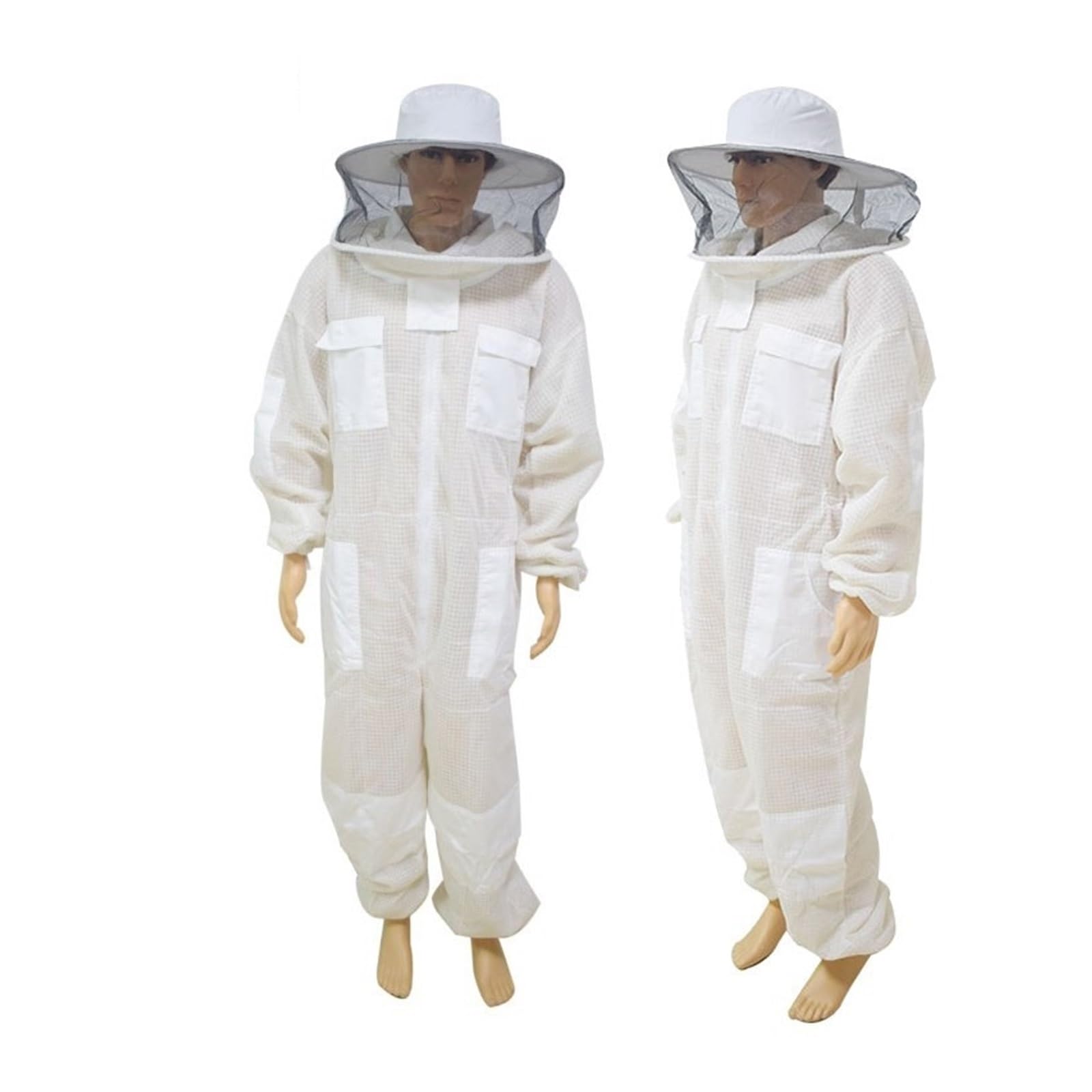 Beekeeping Clothing Breathable with Round Veil Professional Anti Bee Protective Clothes Equipment(XXL)