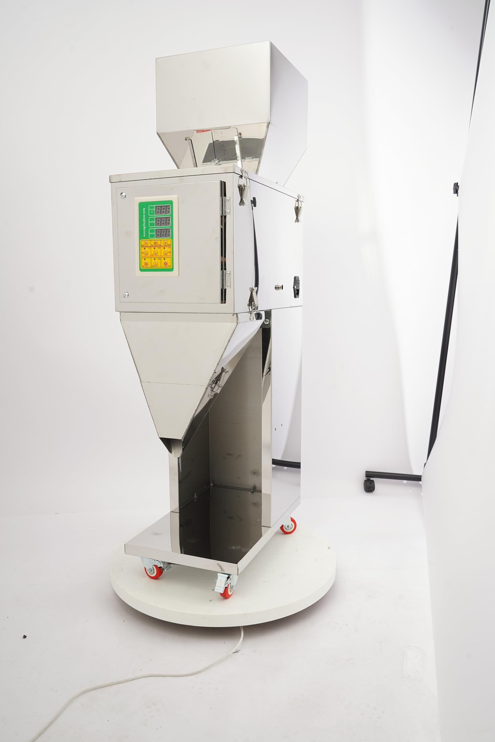 Maszyna do napełniania, 10 – 999 g, automatyczna maszyna do napełniania, ważenie, podpakowanie, maszyna do napełniania, 200 W, do ziaren, opakowań granulatu