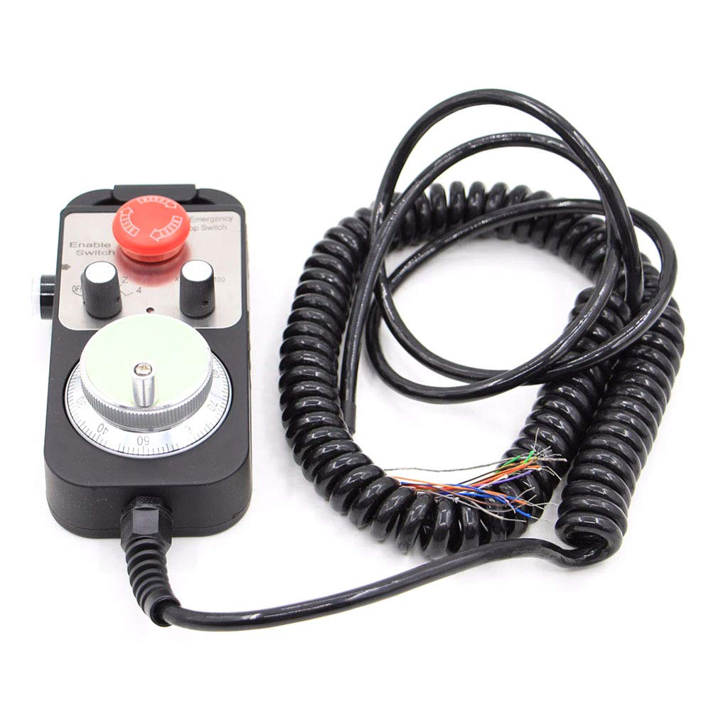 Cuasting Universal CNC 4 Axis MPG Pendant Hand Wheel 100 Pulse 5V & Emergency Stop CNC Router Handwheel 4Axis Type