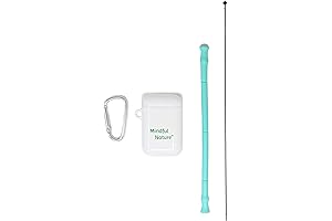 Silicone Reusable Straw: Foldable Straw with Bonus Cleaning Brush