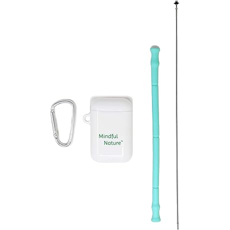 Silicone Reusable Straw: Foldable Straw with Bonus Cleaning Brush