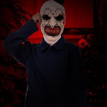 Terrifier Mask Art the Clown Mask Adults Cosplay Funny Killer Scary Head Props for Halloween