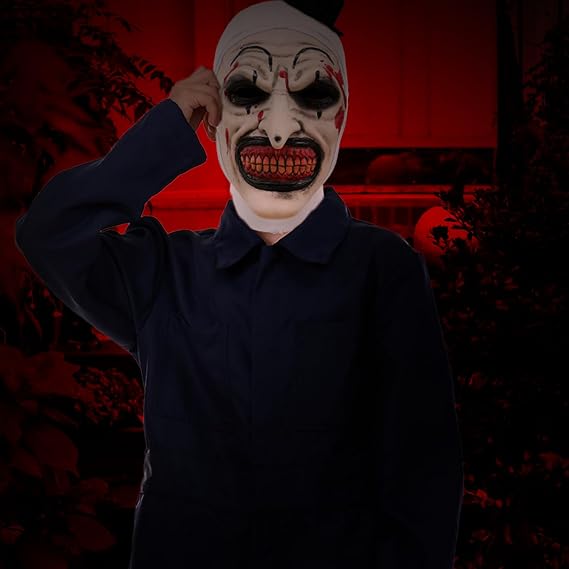 Terrifier Mask Art the Clown Mask Adults Cosplay Funny Killer Scary Head Props for Halloween