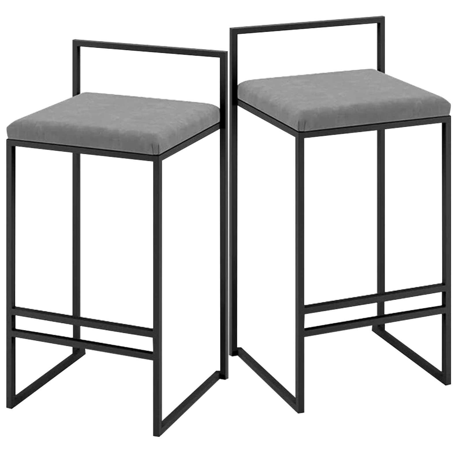 Tabouret de bar de cuisine lot de 2 chaises hautes pour îlot central