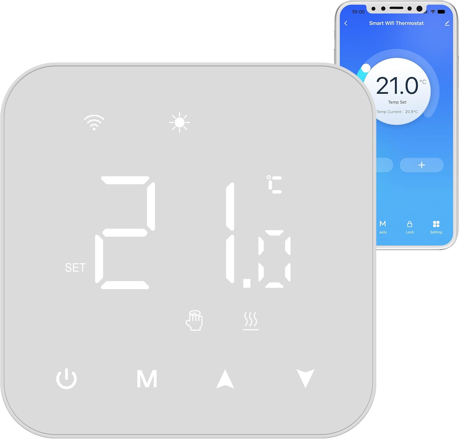 Termostato WiFi con batería para calderas por 43,19€ (marcando aplicar cupón)