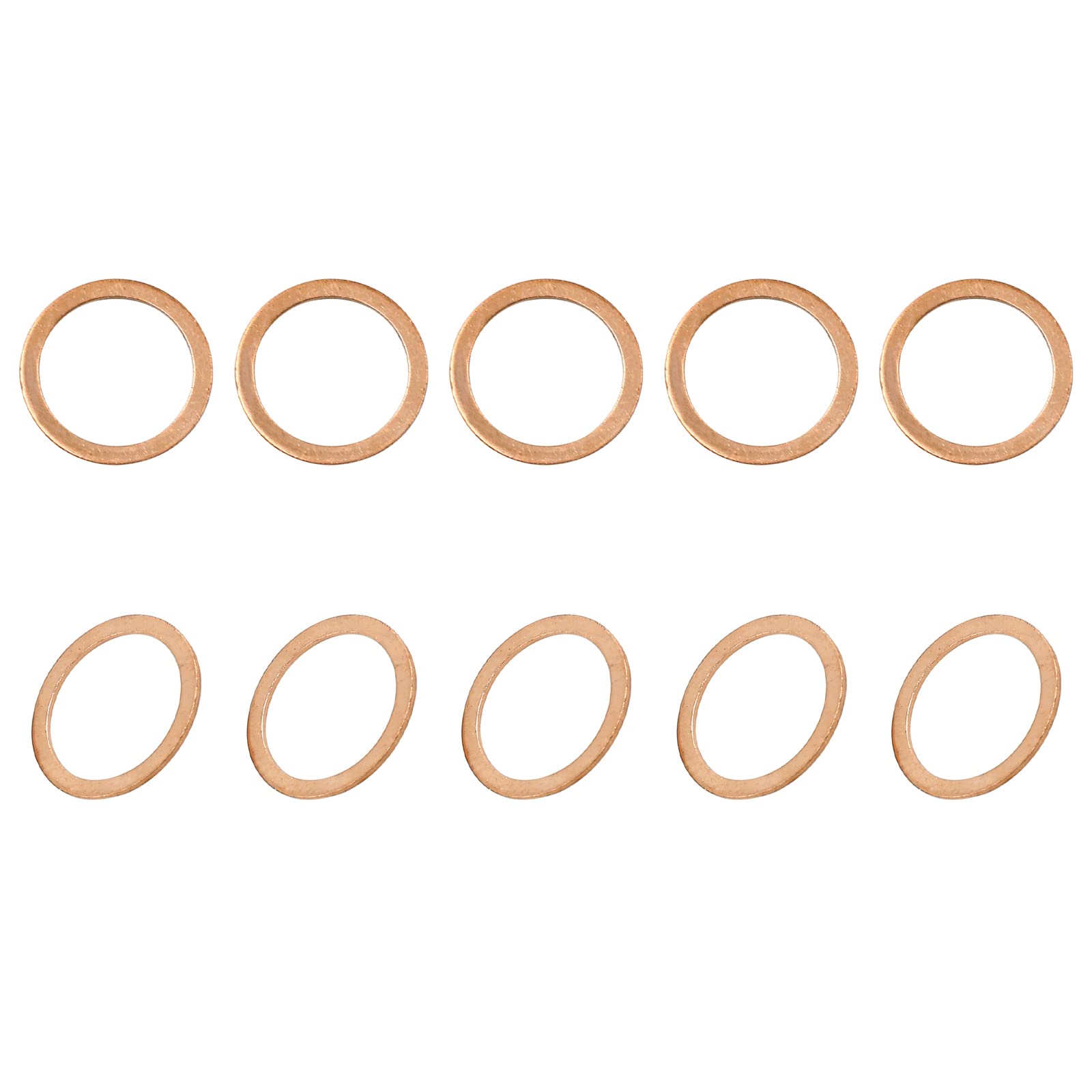 DTGN 22mmx28mmx1mm(IDxODxT) Flat Copper Sealing Washers - 10Pack - Good for Industrial Machinery M22 Screws - Copper Flat Ring Gaskets