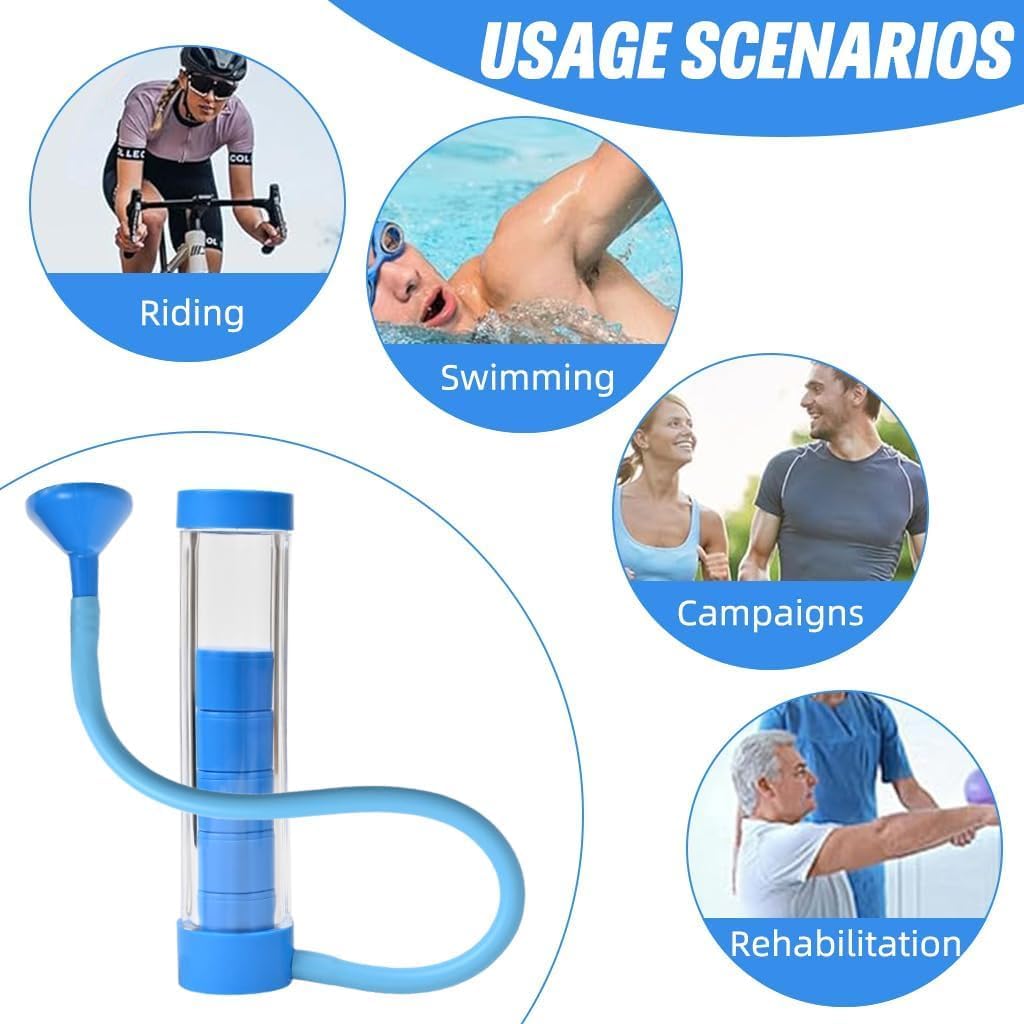 REDITEX Breathing Dumbbell Lung Exerciser β Respiratory Muscle Training Device for Deep Abdominal Breathing, Lung Capacity Improvement & Pulmonary Fitness | Portable & Washable Breathing Exercise Tool (Pack-1) 4