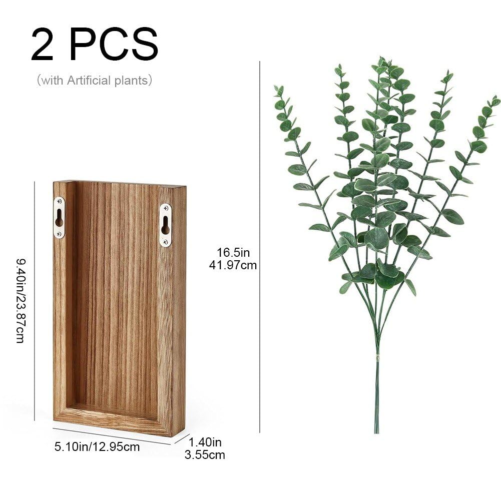 Wand-Blumenhalter Aus Holz – 2er Set, Bauernhaus-Stil