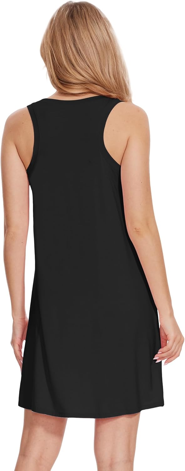 GYS Bamboo Viscose Sleepwear for Women Sleeveless Nightgowns Soft Tank Sleep Shirts Ladies Pajama Night Dress - Image 2
