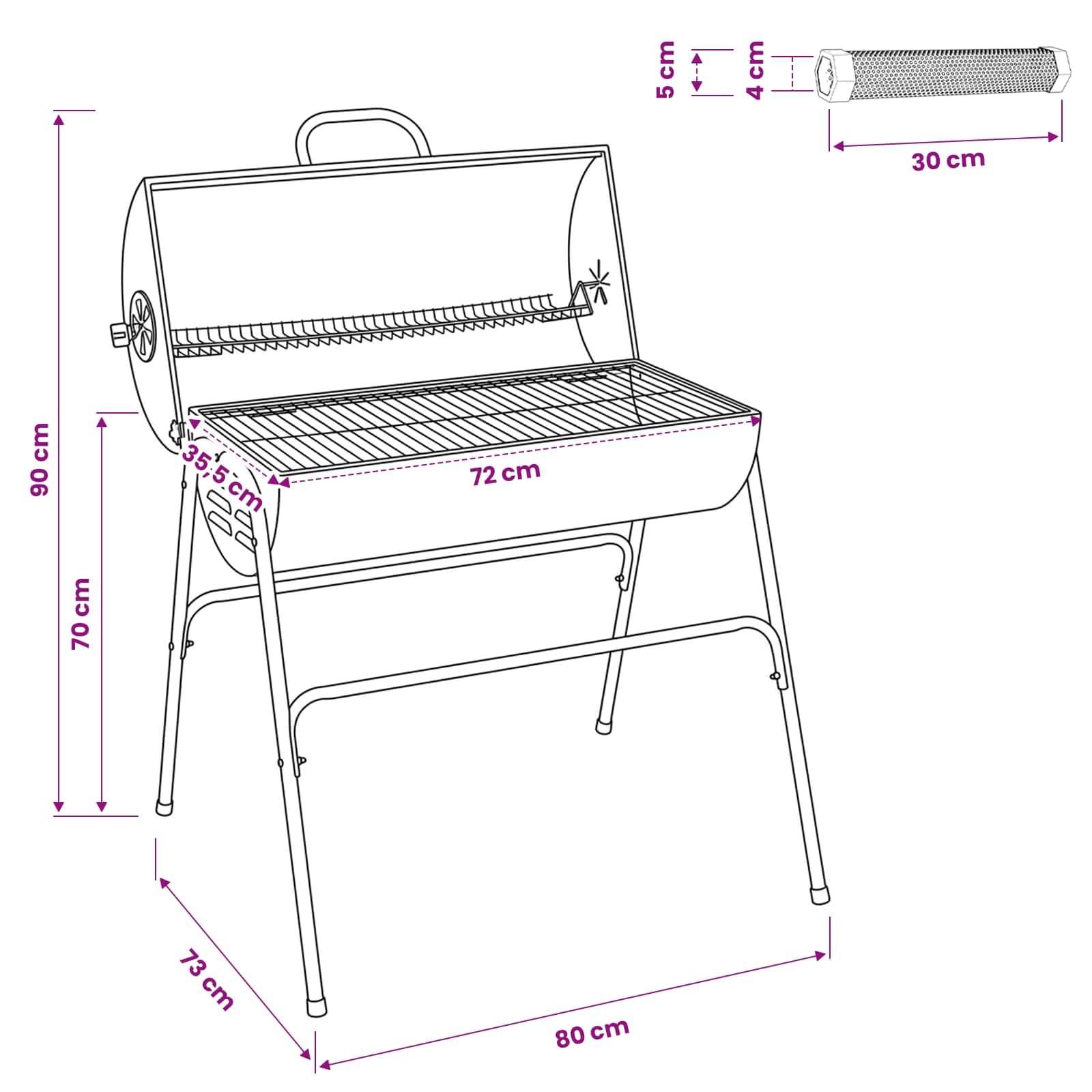 3 szt. Czarny Metal Metal Grill z 2 kratkami