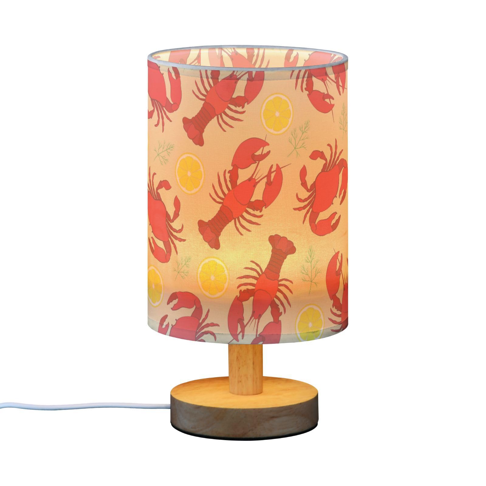 FRODOTGV Night Lights USB Lamps Creative Lobster Crab Lemon Red Dill Lamps for Reading Nightstand