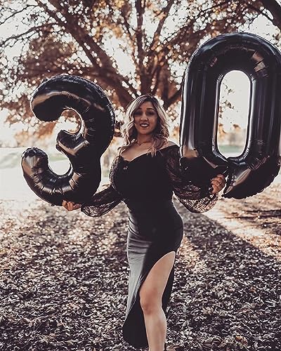 Image of Number 0 Balloons Birthday Decorations, 40In Black Balloons for Men Women | Eye-catching Appearance, Perfect Decorative Centerpieces, Convenient Self-sealing Structure, Widely for Various Occasions