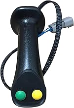 Ｂｈｕｕｎ 掘削機ジョイスティックハンドルローダーコントロールレバー2ボタングラブハンドルローダーアクセサリー, 黄緑のボタン