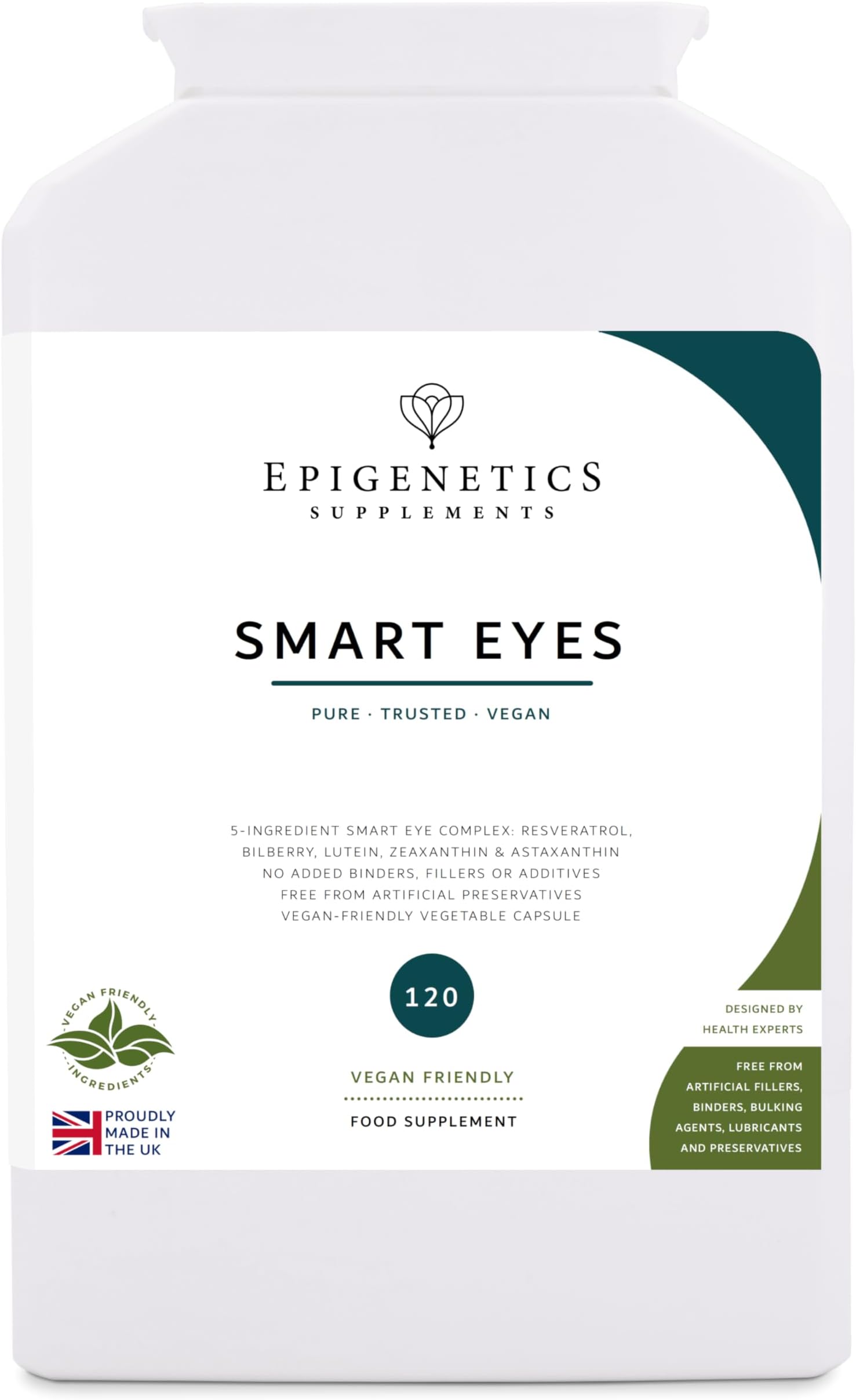 – Smart Eyes | Bilberry Extract, Lutein, Zeaxanthin, Resveratrol, Astaxanthin | Eye Health | 120 Capsules, Vegan Friendly, 2 Capsules Daily, (2 Month Supply)