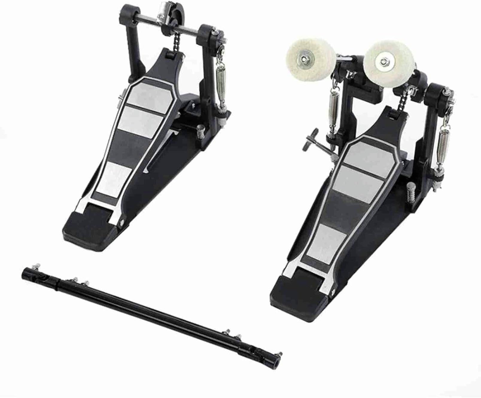 Double pédale de grosse caisse – Système d'entraînement à double chaîne pour une réponse fluide, cadre en métal renforcé pour plus de stabilité et de durabilité