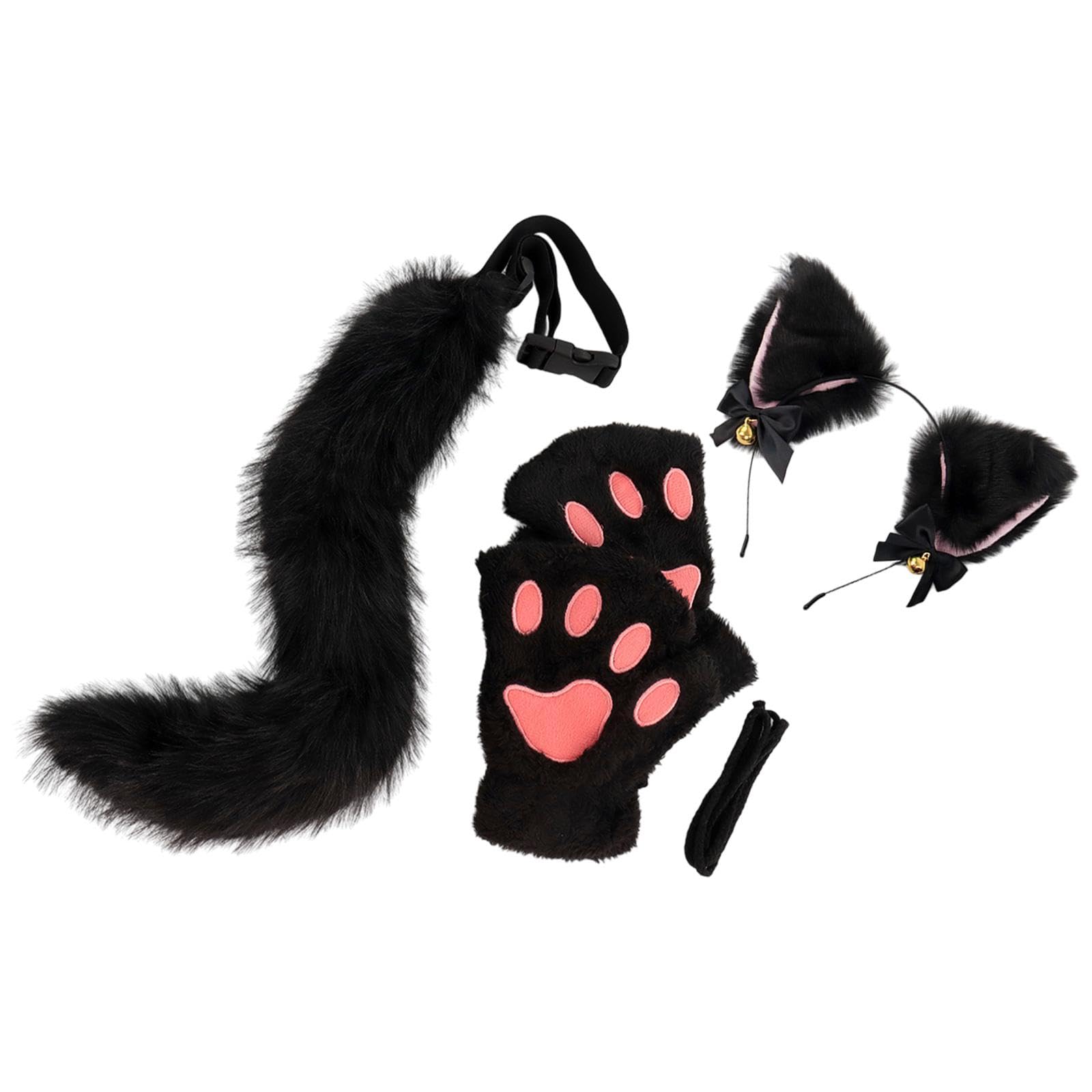 Set Costume Da Gatto Per Bambini – Orecchie, Coda, Tutù, Zampe E Papillon, Peloso, Per Feste E Cosplay