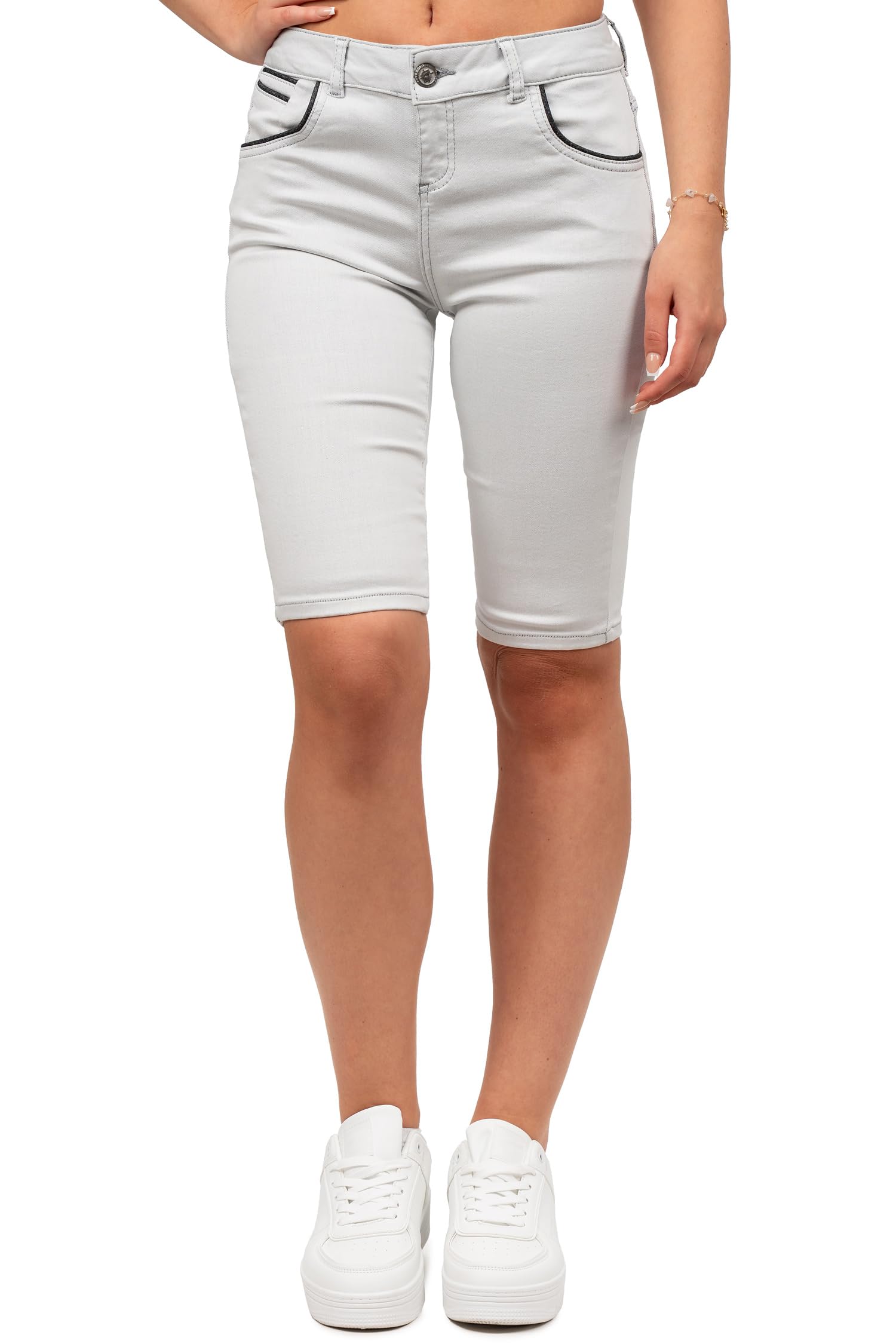 Cipo & Baxx Shorts Donna Bermuda Capri Misto Cotone Estivi Look Urban