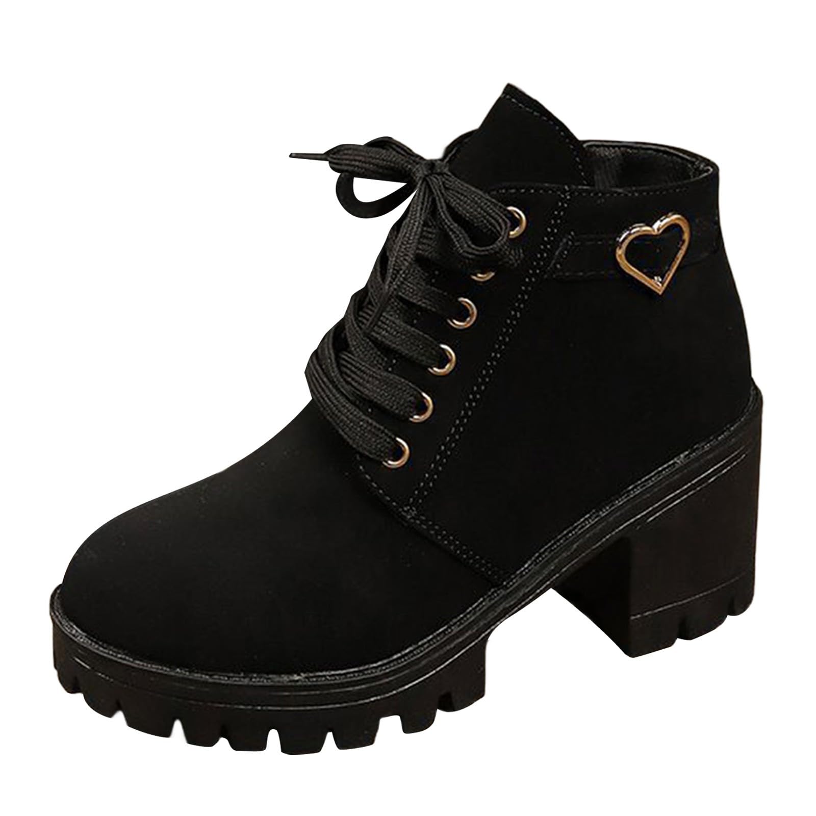 Botas de mujer con cordones calzado informal cómodo y botines de invierno 8