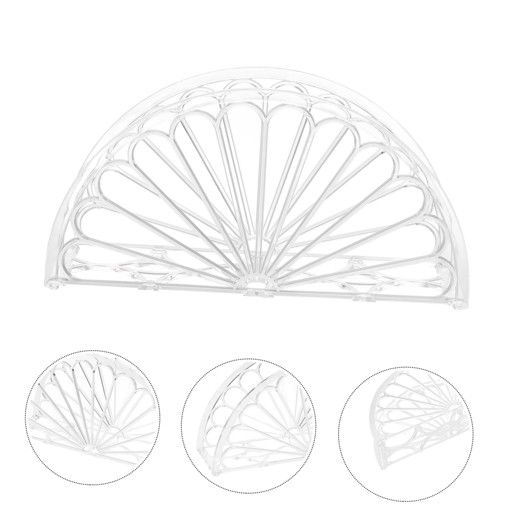 Servilletero Transparente Creativo Semicircular 6 Piezas Ps para Mesa