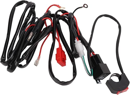 Akozon - Arnés de cableado LED, 12 V, para motocicleta, interruptor de luz de trabajo, arnés de cableado de 40 A, arnés de relé LED para