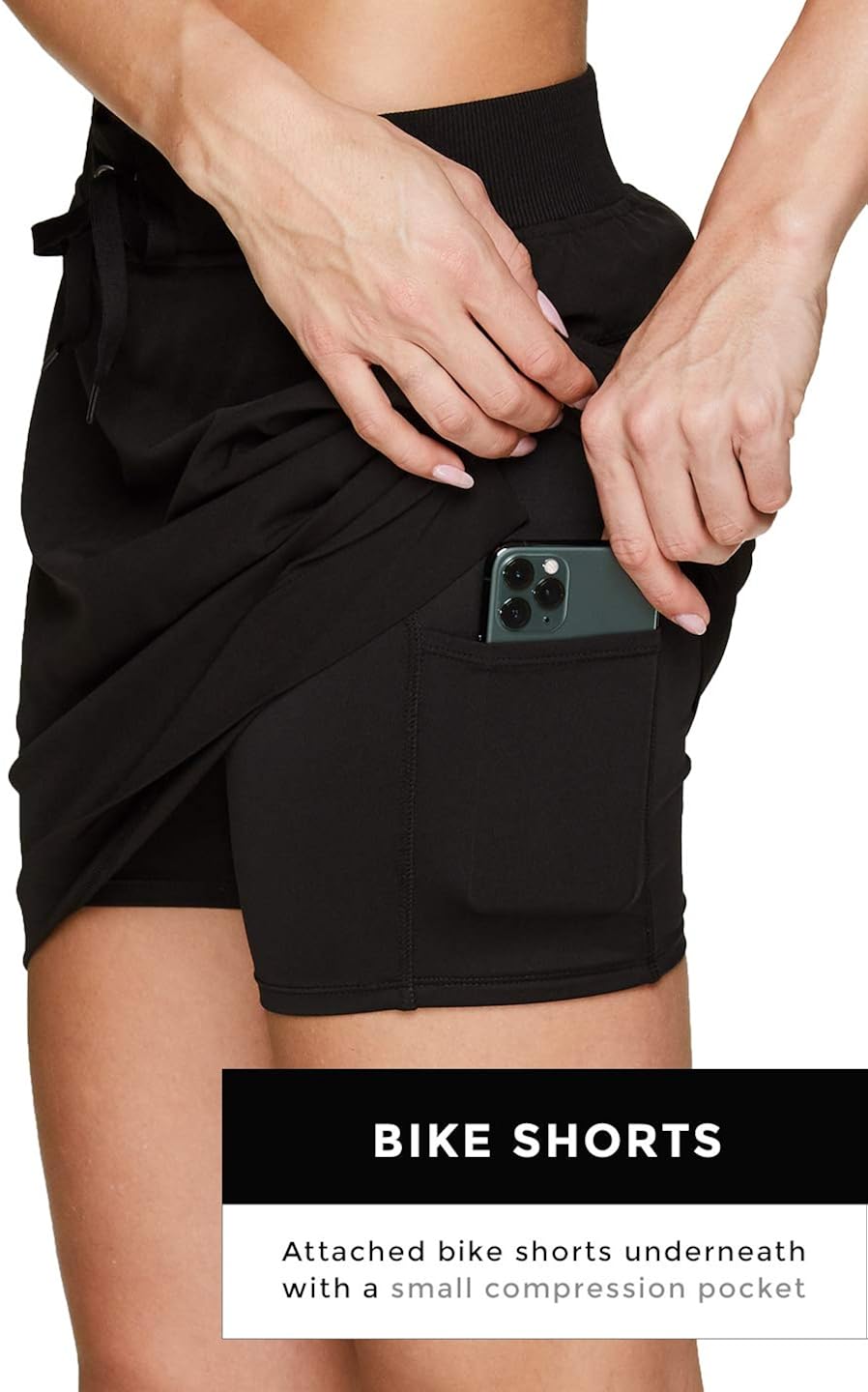 RBX Active Women's Drawstring Stretch Woven Golf/Tennis Athletic Skort with Bike Shorts and Pockets at  Women’s Clothing store