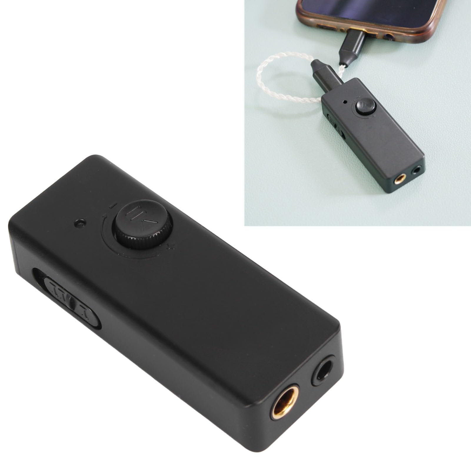 Mały Podwójny Chip CS43131 Wzmacniacz Słuchawkowy USB DAC, 32 Bity 384 KHz DSD256 Wyjście 3,5 Mm 4,4 Mm, dla Odtwarzaczy z Systemem IOS, Przenośny i Praktyczny, Czarny