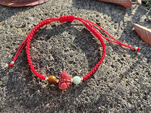 Bracelet papillon de cinabre ajustable résolvant le problème de taille