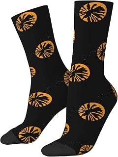 IUBBKI Work Socks Swaying Palm Tree Trainer Socks Warmer Everyday Men’S Socks Comfortable Trekking Football Walking Socks 40Cm