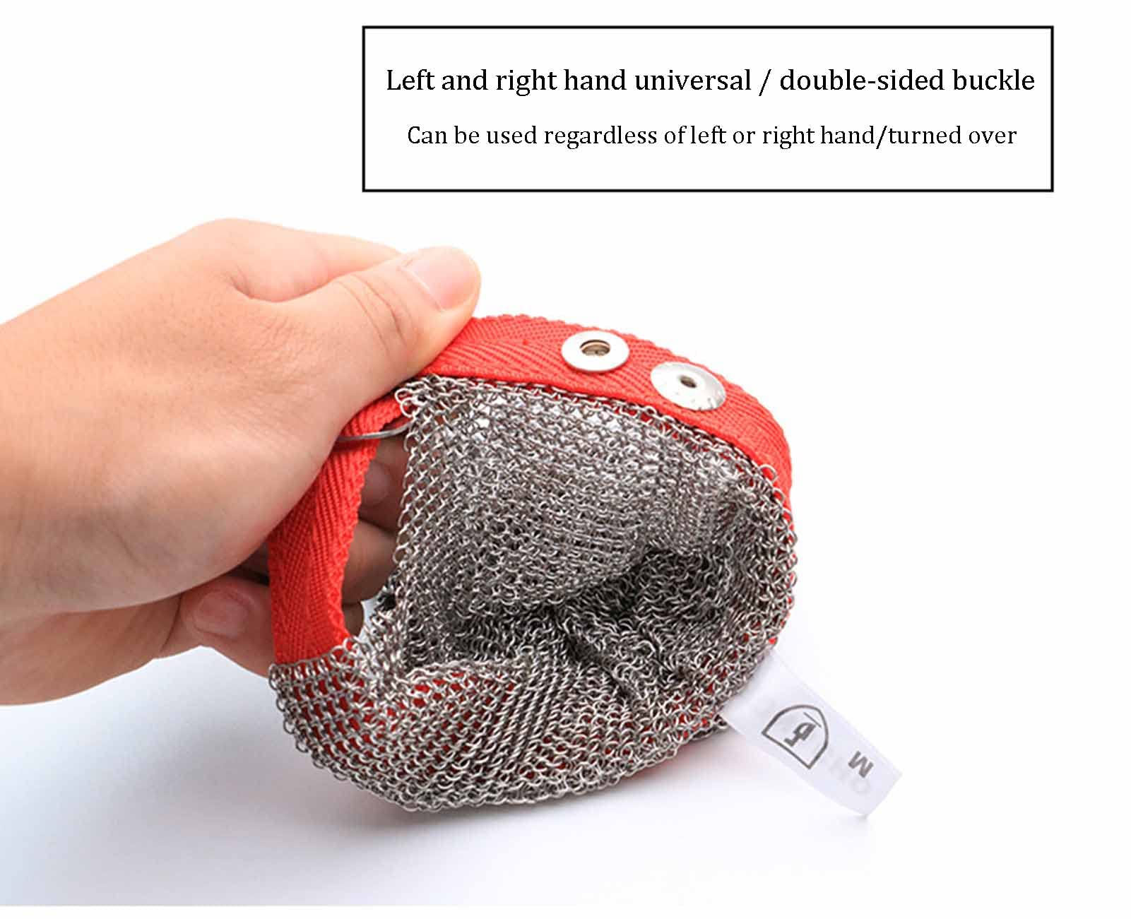 Gants Résistant Aux Coupures Gants Métalliques Résistants Aux Coupures, Gants De Travail en Fil d'acier à Usage Général pour Gauchers Et Droitiers(Size:XXS/Un Pack d'un)