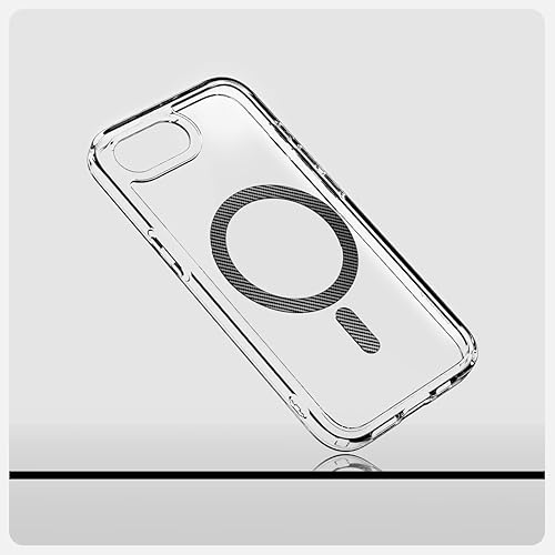 Vista 220 de Spigen Funda para iPhone 15 Pro, ultra híbrida MagFit [antiamarilleo] [compatible con Magsafe] - Fibra de carbono