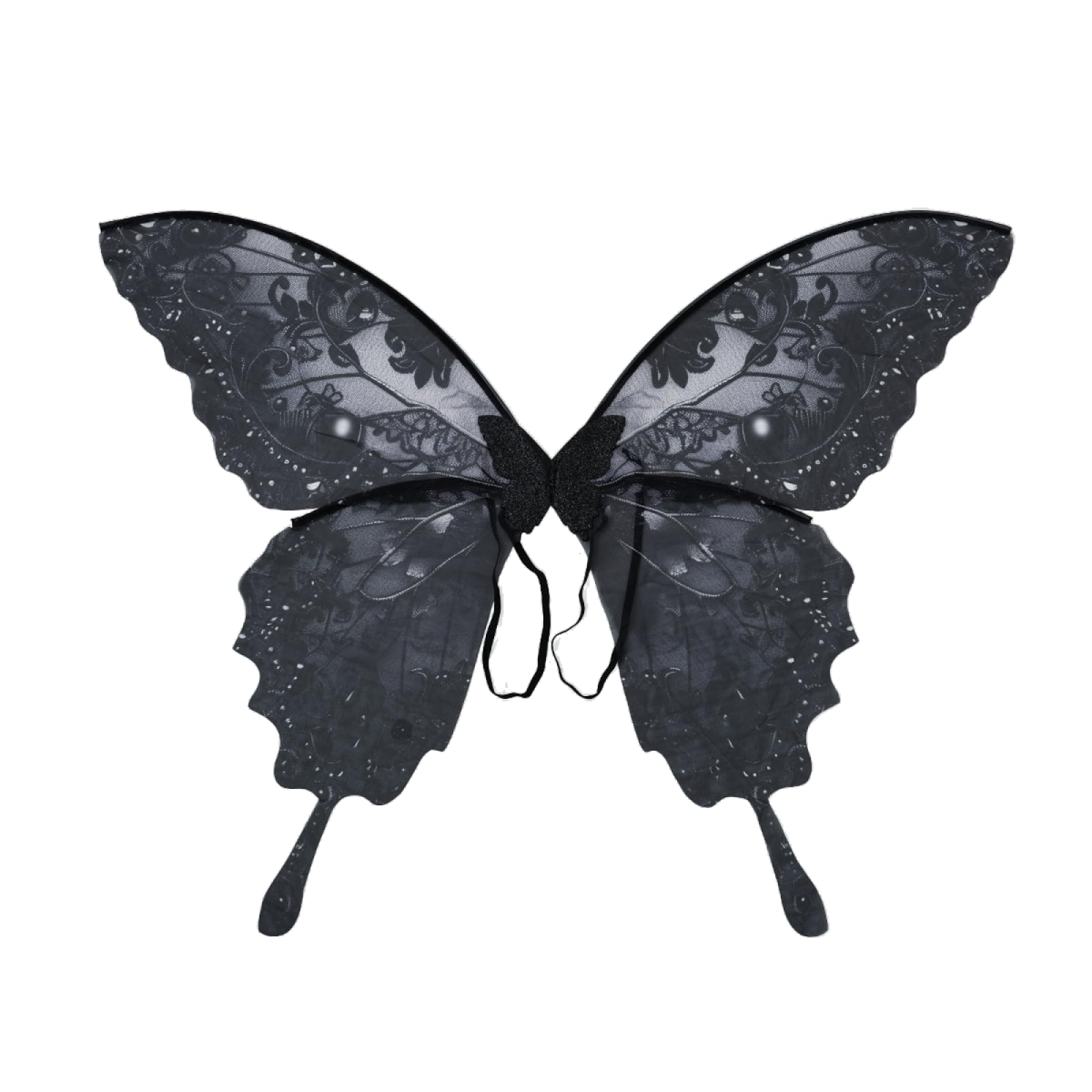 Fairy Wing for Adult Women Halloween Butterfly Wing Costume (Black, M)