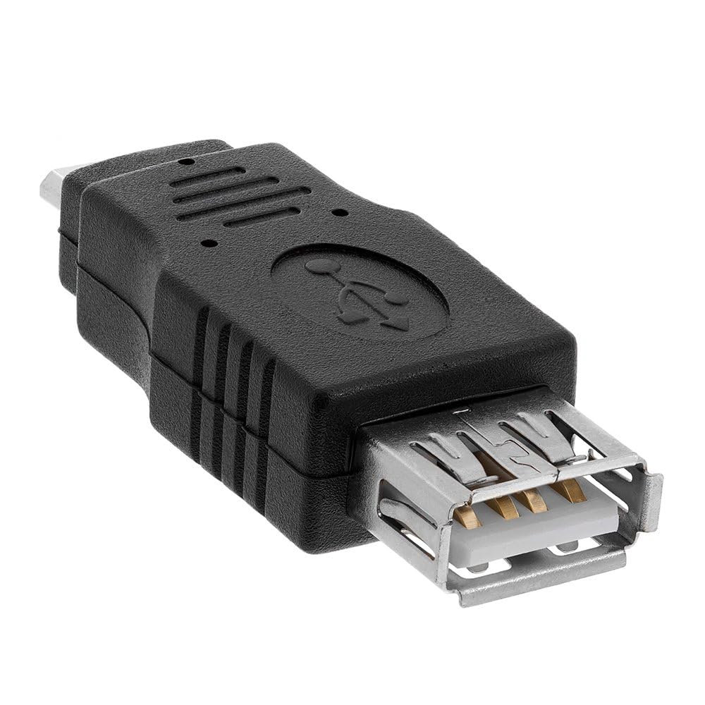 Cmple - Micro USB to USB Adapter Standard 2.0 A Female Jack to Micro B Male Plug OTG Connector Converter for Cameras Tablets Phones Dash Cams Transfer