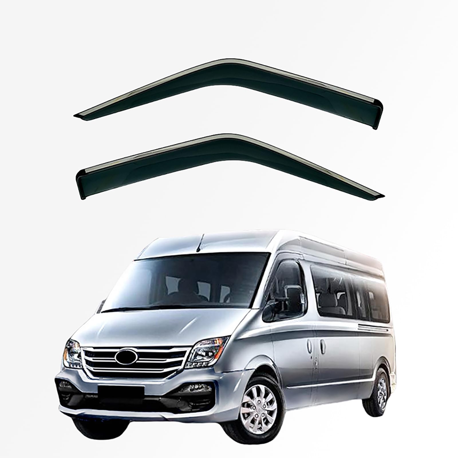MENGLX Extra Durable Window Visors Rain Guards For LDV Maxus V80 2004-2023+, Vent Shades Accessories, Exterior Car Accessories, Window Deflectors
