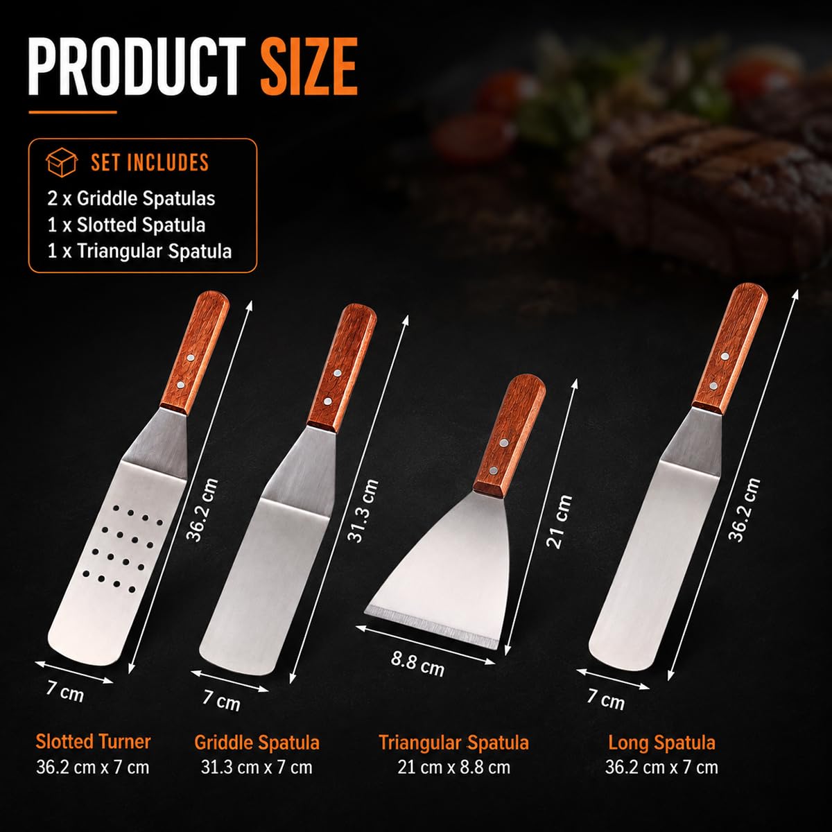 Set di 4 Spatole Barbecue per MHP/Modern Home Products AMCJ AMC