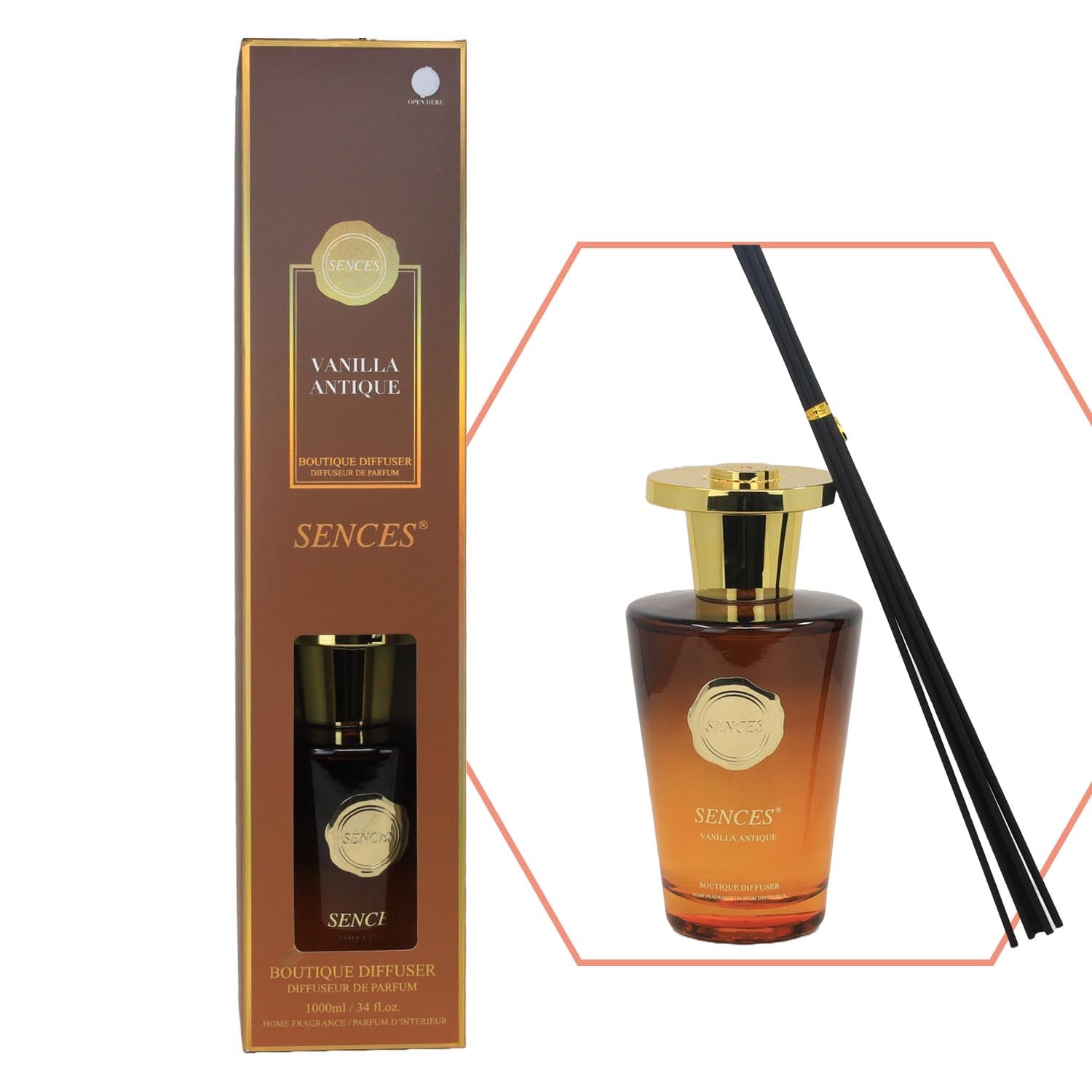 Reed Diffuser 1000ml Vanilla Antique Baltus Fragrance Aromatherapy Air Freshener