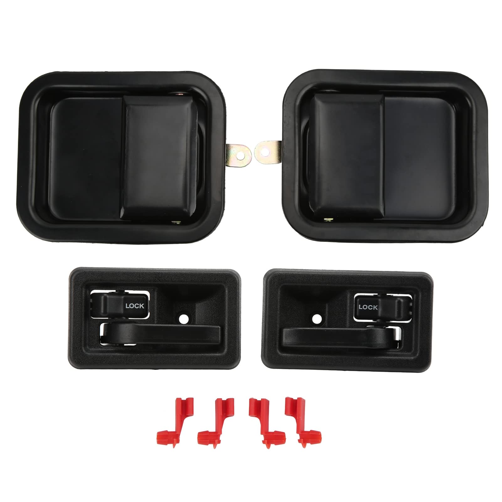 Poignées de porte YJ TJ en alliage d'aluminium Kit Pilipane complet avec accessoires